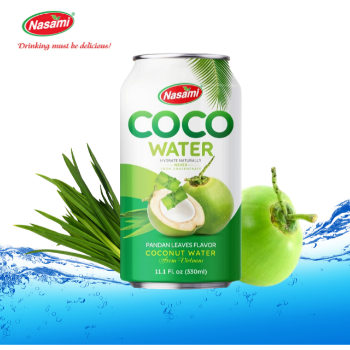 Fresh Coconut Water Pandan Leaves Flavor Beverage Nasami Brand Coconut Water Manufacturers OEM ODM Service Made In Vietnam 4