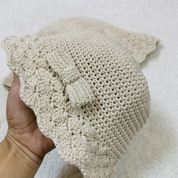 Crochet Hat For Baby Girls Good Quality High Grade Product Soft Yarn Lovely Pattern Packing In Poly Bag Made In Vietnam 7