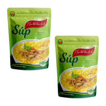 Grounded pork macaroni with squash soup Wholesale no added color ready to eat packing in bag Made in Vietnam Manufacturer 2