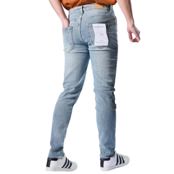Skinny Jeans For Men Good Quality Breathable In-Stock Items 2% Spandex + 98% Cotton Button Fly Vietnamese Manufacturer 4