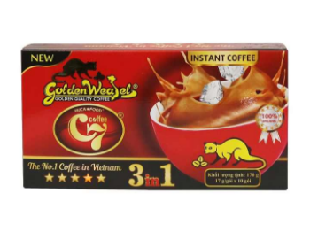 Private label "Golden Weasel" - Instant coffee with non-dairy creamer 3 in 1 Golden Weasel Coffee C7 - Huca Food Brand 3