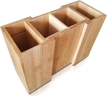 Bamboo Expandable Cooking Utensil Kitchen Tool Holder, safe for health and aesthetically pleasing, wholesale.