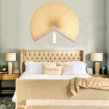 Bamboo Fan Headboard Large Bamboo Fan Handcrafted With Tassel  Headboard Wall Hanging Fan Hand Home Decor Wall Art Living Room 5