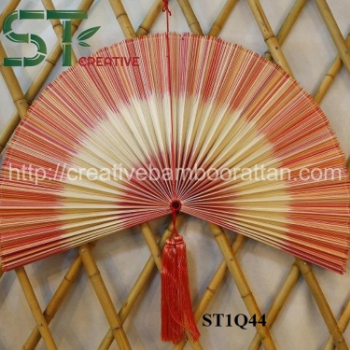 Bamboo Fan Headboard Large Bamboo Fan Handcrafted  With Tassel Wall Hanging Classic Bamboo Fan Hanging Wall Art Decor Many Color 5