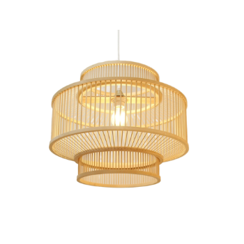 Bamboo Lampshade Pendant Light, Lamps made from handmade materials, home decoration accessories, wholesale.