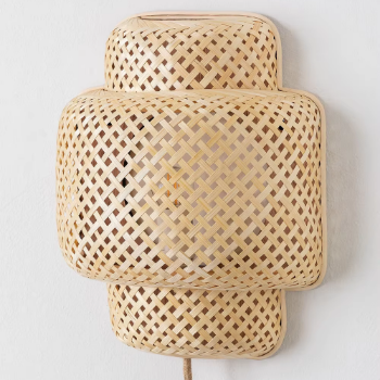 Bamboo Wall Lamps bedroom, bamboo handmade, Lamps made from handmade materials, home decoration accessories, wholesale.