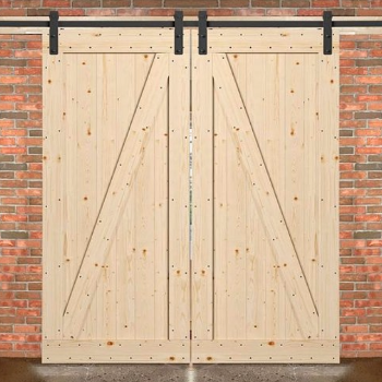 Barn Door Modern With Rail Hardware Soft Wood Wholesale Outdoor Furniture Barn Doors Sliding High Quality Made In Vietnam 2