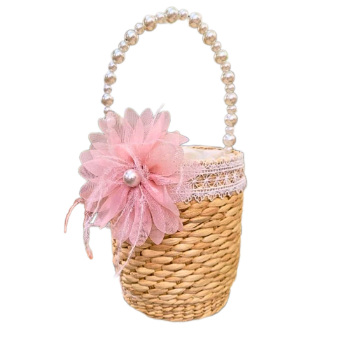 Rattan Bags Bali Woven Handmade Fast Delivery Water Hyacinth Bag For Holiday Decoration Classic Style Light Brown Color 2