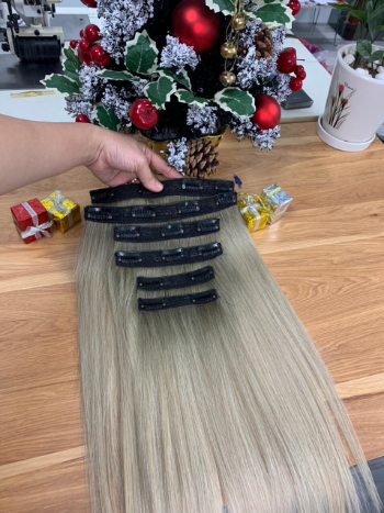 Ombre Colored Straight 26 Inch Weft Virgin Human Hair Vietnam Weft  2