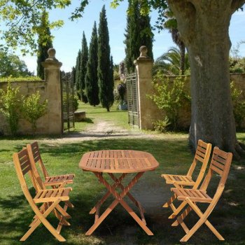 Factory Price Garden Outdoor Furniture Modern Wooden Dining Table Set Oval Patio Furniture Vietnam Manufacturer 5