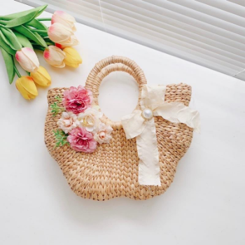 Water Hyacinth Bag Good Price Small Rattan Bag For Gift Classic Style Light Brown Color From Vietnam Manufacturer 2