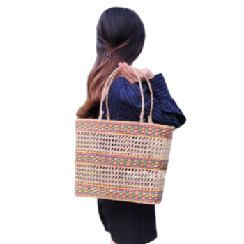 Water Hyacinth Bag Good Quality Rattan Beach Bag For Gift Classic Style Light Brown Color From Vietnam Manufacturer 3