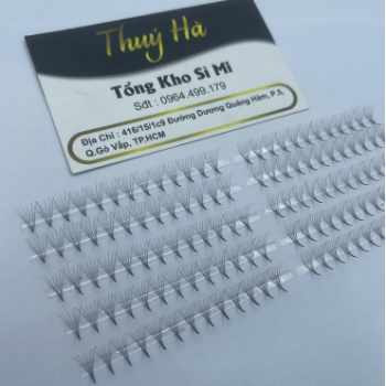 Thuy Ha Eyelashes Extension Mi Fan 6D Wire Cut Box 500 fans thickness 0.07 OEM ODM Service extension tool fan  2