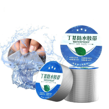 Foil Waterproofing Materials Waterproof Efficiency Super Butyl Waterproof Tape Aluminum China Cheap Price Leak Qingdao From Manufacturer Tape For Leaking Adhesive Tape Roof Cracks Pipes 2