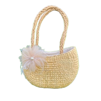 Water Hyacinth Bag Fast Delivery Rattan Bags Women For Gift Classic Style Light Brown Color From Vietnam Manufacturer 4