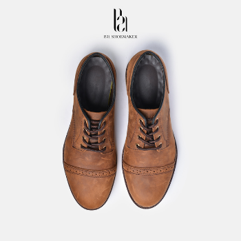 Oxford Lace Up Derby Dress Shoes High Quality Fashion Office B21 Shoe Maker Men Custom Brogue From Vietnam Manufacturer 7