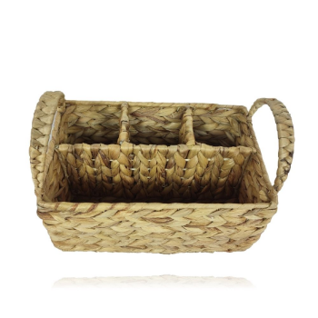 High Quality Hyacinth Basket with Black Wooden Handle Handmade Hyacinth Baskets handicraft from Vietnam Manufacturer 2