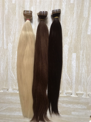 Tape In Hair Extensions Customized Service 100% Human Hair Unprocessed Virgin Hair Extensions Machine Double Weft 7