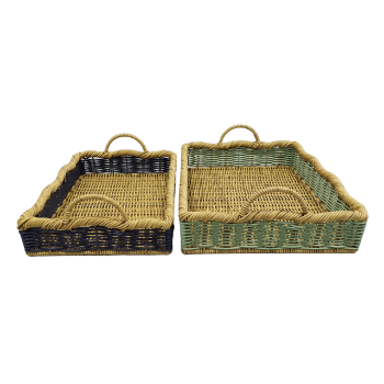 Corrugated Rectangular Tray With Handle Home Storage & Organization Trays And Racks Handicraft OEM ODM Service Made In Vietnam 1