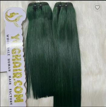 Human Hair Weft 100% Vietnamese Hair Remy Hair Green Color High Quality Product Wholesale Price 1