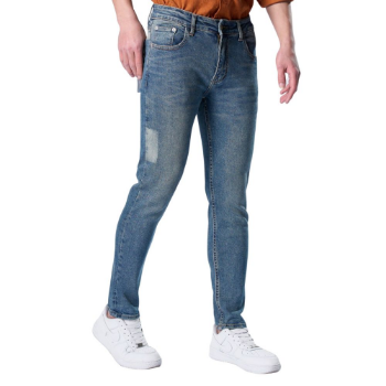 Baggy Jeans Men High Quality Sustainable 100% Cotton Zipper Fly OEM Service Men Trousers Jeans Vietnam Manufacturer 1