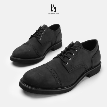 Oxford The Waxy Derby Dress Shoes High Quality Fashion Office B21 Shoe Maker Lace Up Brogue From Vietnam Manufacturer 6