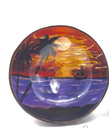 Lacquer coconut shell bowl  2