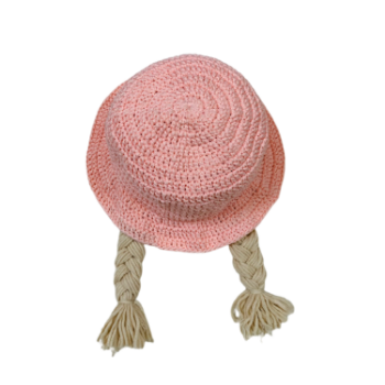 Cotton Bucket Hat With Braids High Quality Made By Soft Cotton Yarn Lovely Pattern Packing In Carton Box Vietnam Manufacturer 1