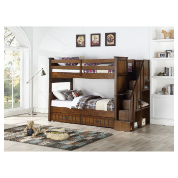 Wooden Materials For Bunk Bed Adult Twin Over Full Bed Wooden Hardwood For 2-3 People Kids Bedroom Set From Vietnam Manufacturer 6