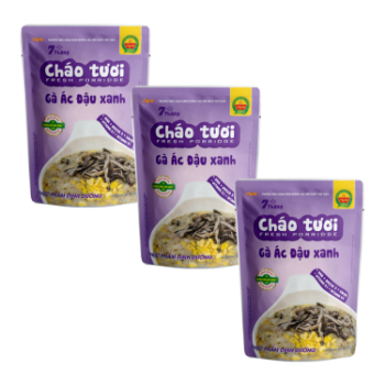 Black Chicken & Mung Bean Fresh porridge High Specification fresh ingredients ready to eat ISO HACCP packing in bag from Asian 6