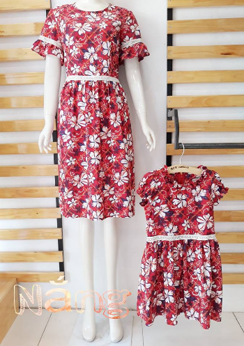 Mother & Baby Dress Set With Floral Pattern Family Matching Outfits Good Quality Competitive Price Packing In Carton Box 13