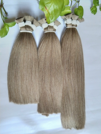 Human Hair Bulk OEM Services 100% Human Hair Unprocessed Raw Virgin Remy Hair Machine Double Weft Genius Weft From Vietnam 7