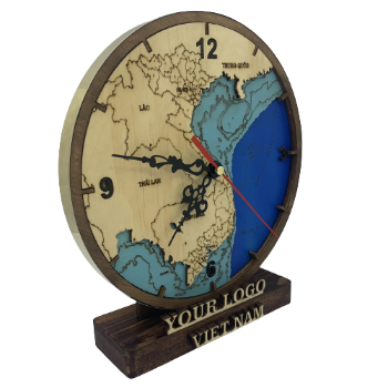 Desktop Clock Good Price Wooden Table Clock For Desk Use Office Decor Customized Packaging From Vietnam Manufacturer Low Price