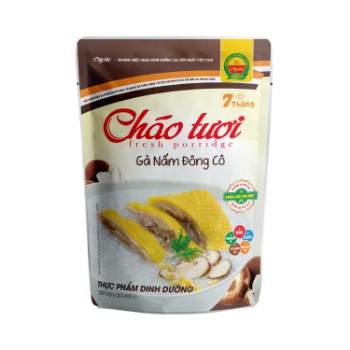 Chicken & Shiitake Mushroom Fresh Porridge delicious Variety no added color ready to eat ISO VIETGAP packing in bag Vietnam 1