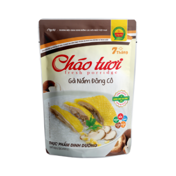 Chicken & Shiitake Mushroom Fresh Porridge delicious Variety no added color ready to eat ISO VIETGAP packing in bag Vietnam