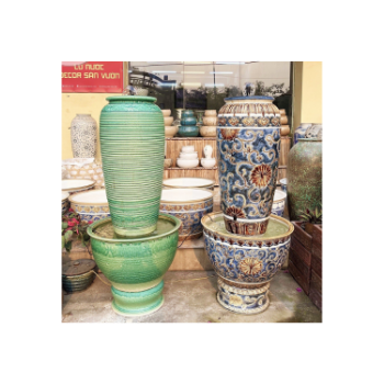 Wholesaler Vintage Pottery Asian Zen Decoration Floor Vase Packed In Box Vietnam Manufacturer 2