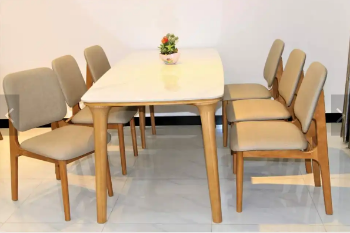 Table Chair Wooden Furniture Interior Best Price For Export Low MOQ Top Selling Brand From Vietnam Set 7