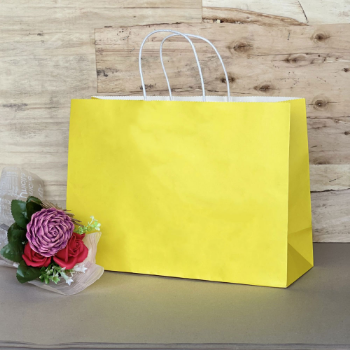 Kraft Paper Gift Bags With Handles Customized Size Eco-Friendly Shopping Accessories White Kraft Paper Vietnam Manufacturer 2