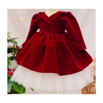 Cheap price Baby Girl Frock Baby Girl Dresses Princess Dress For Girl Puff Sleeve Dress from Vietnam 1