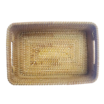 Cheap Price Handwoven Rattan Tray Box Home Decor Tray Furniture Wholesale Bamboo Serving Tray Set OEM ODM Made In Vietnam