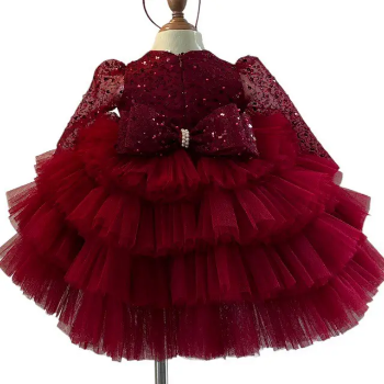Competitive Price Performance Little Princess Baby Girls Sequin Dress Birthday Wedding Parties Puffy Dress Made Vietnam Children