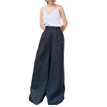 Competitive Price Women Casual Pants Washable Wide Leg Pants Large Size Cotton Linen Loose Pants For Women Fast Delivery 1