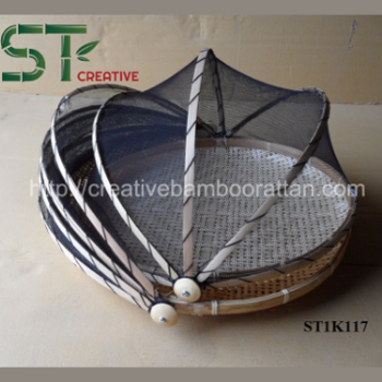 Convenient Sun Drying Tray With Net By Bamboo Prevent Dust Insects During Bamboo Tray Netted Cover Anti Mosquito Bugs Flies Net