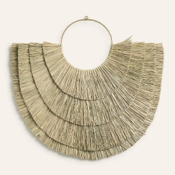 Crescent shaped seagrass wall decoration, wall hanging, home decor, highly aesthetic home decoration accessories, wholesale.