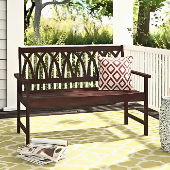 Cris Cross Backrest Garden Bench Wooden Patio Outdoor Wholesale Outdoor Luxury Furniture Garden Bench Wood Made In Vietnam 4