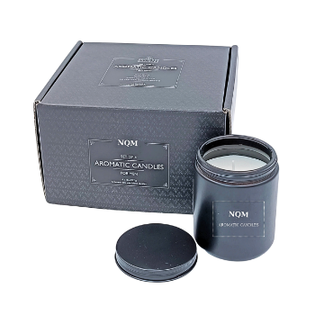 Customized Scented Candles Set 4 Black Candles Palm Blend Cylinder Custom Candles Wax Factory Price Made In Vietnam