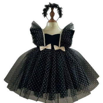 Cute Puffed Arm Princess Dress by Nhung Nguyen for Kids' Parties and Ceremonies Handmade in Vietnam ODM Supply