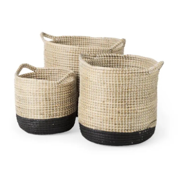 Cylindrical basket with handle, Multi-purpose storage basket, home organization accessory highly aesthetic, wholesale available.