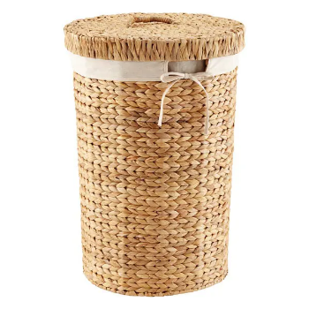 Cylindrical basket with lining, Storage basket, home organization accessory highly aesthetic, wholesale available.