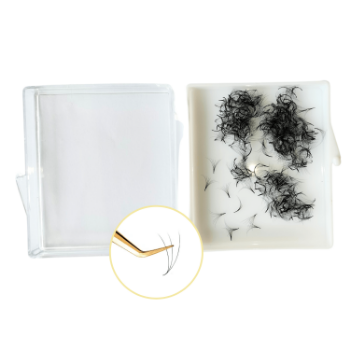 Premium Brand Wholesale Mink Silk OEM Support 3D Premade Fan Eyelash Individual Eyelashes Tray Lash Extensions Using For 3